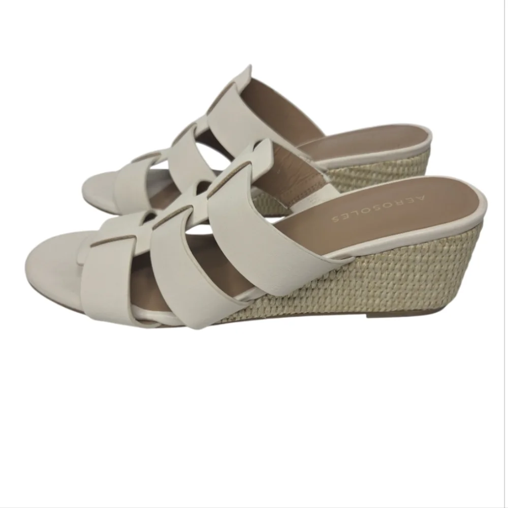 Aerosoles Wilma Wedge Sandal Eggnog Size 9.5
